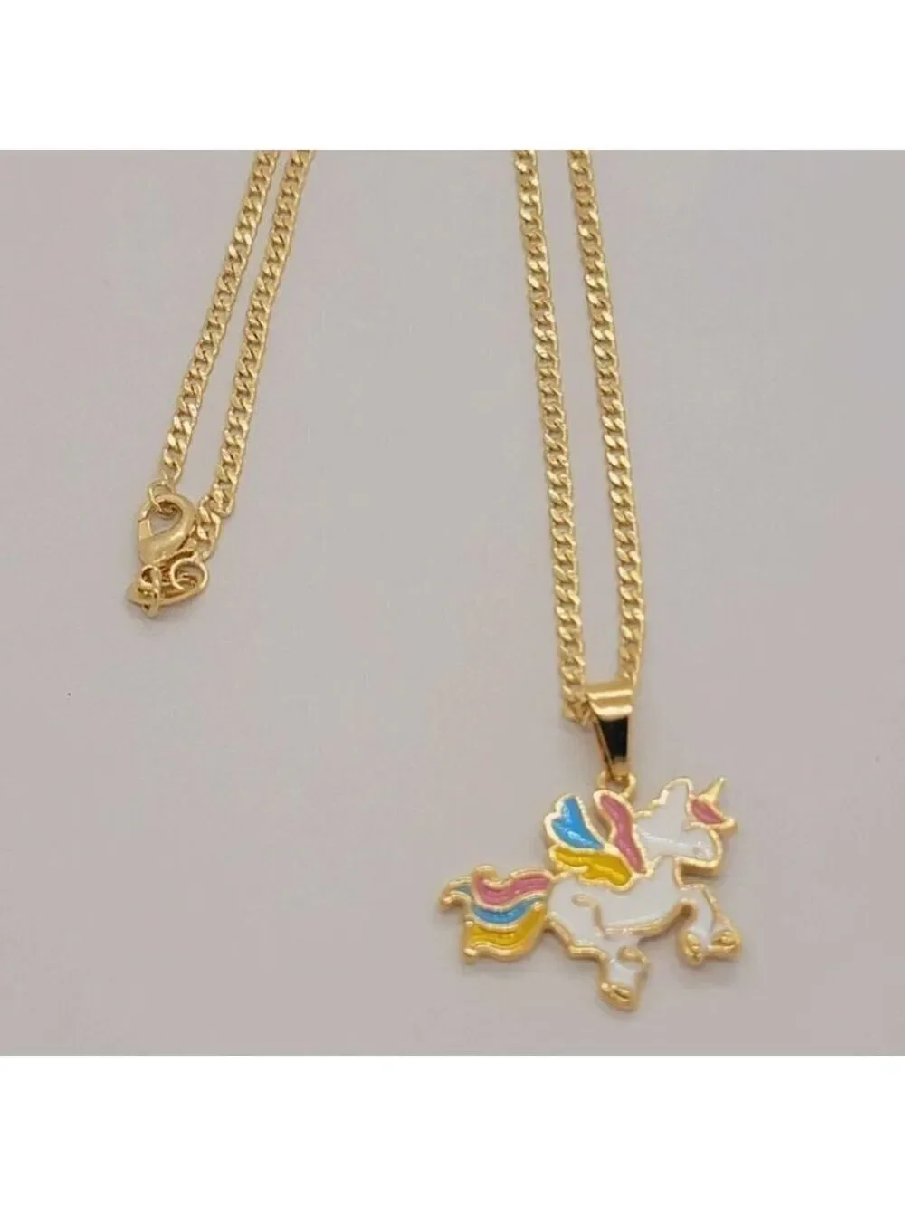 Brazilian 18k Gold Filled Unicorn Necklace